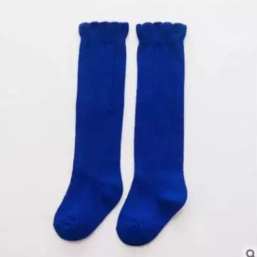 New Lot of 2 girl’s knee socks 1-3 years green royal